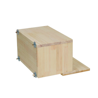 Wooden Chinchilla House – Kiln-Dried Pine. Natural Pet Hideout for Small Animals (Rabbits, Guinea Pigs, Degus)