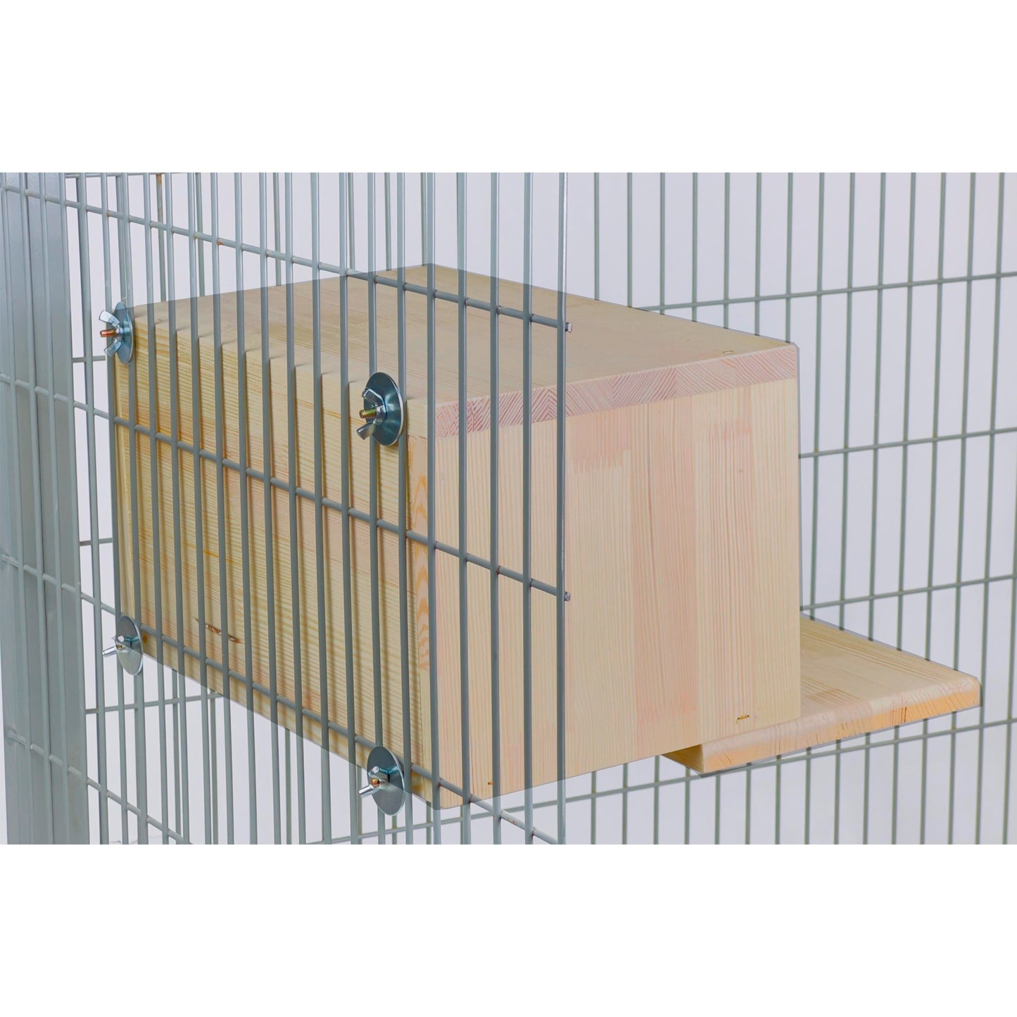 Wooden Chinchilla House – Kiln-Dried Pine. Natural Pet Hideout for Small Animals (Rabbits, Guinea Pigs, Degus)