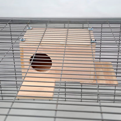 Wooden Chinchilla House – Kiln-Dried Pine. Natural Pet Hideout for Small Animals (Rabbits, Guinea Pigs, Degus)