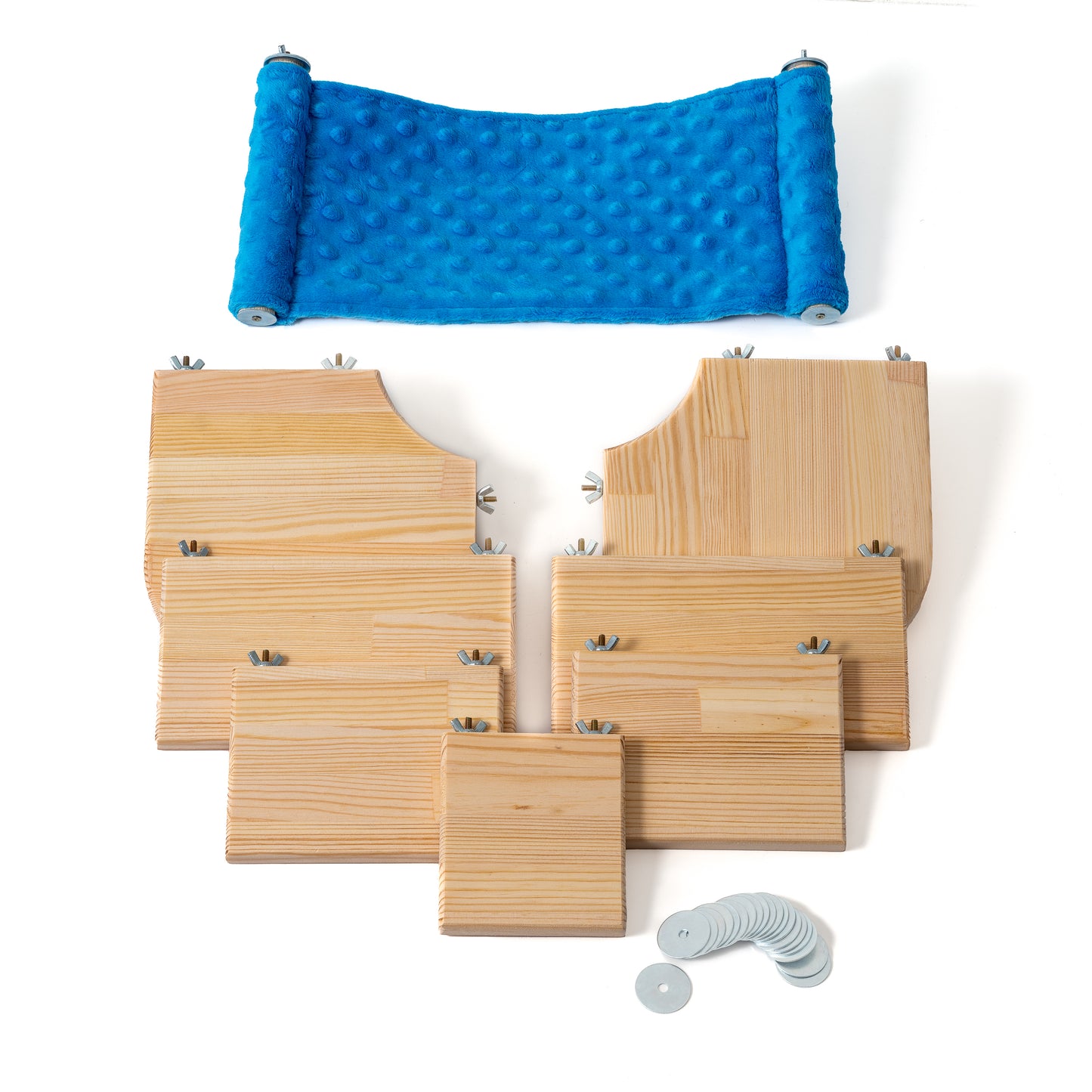 AMIDA Craft 7-piece kiln-dried pine ledge set for chinchillas, parrots, and other small pets