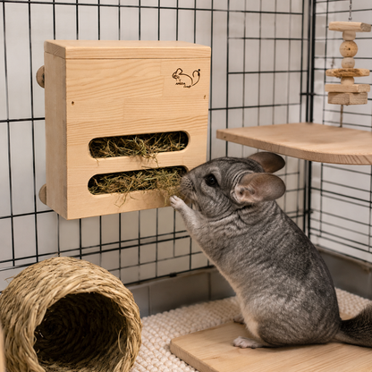 Kiln-Dried Pine Hay Feeder for Chinchillas, Rabbits & Guinea Pigs