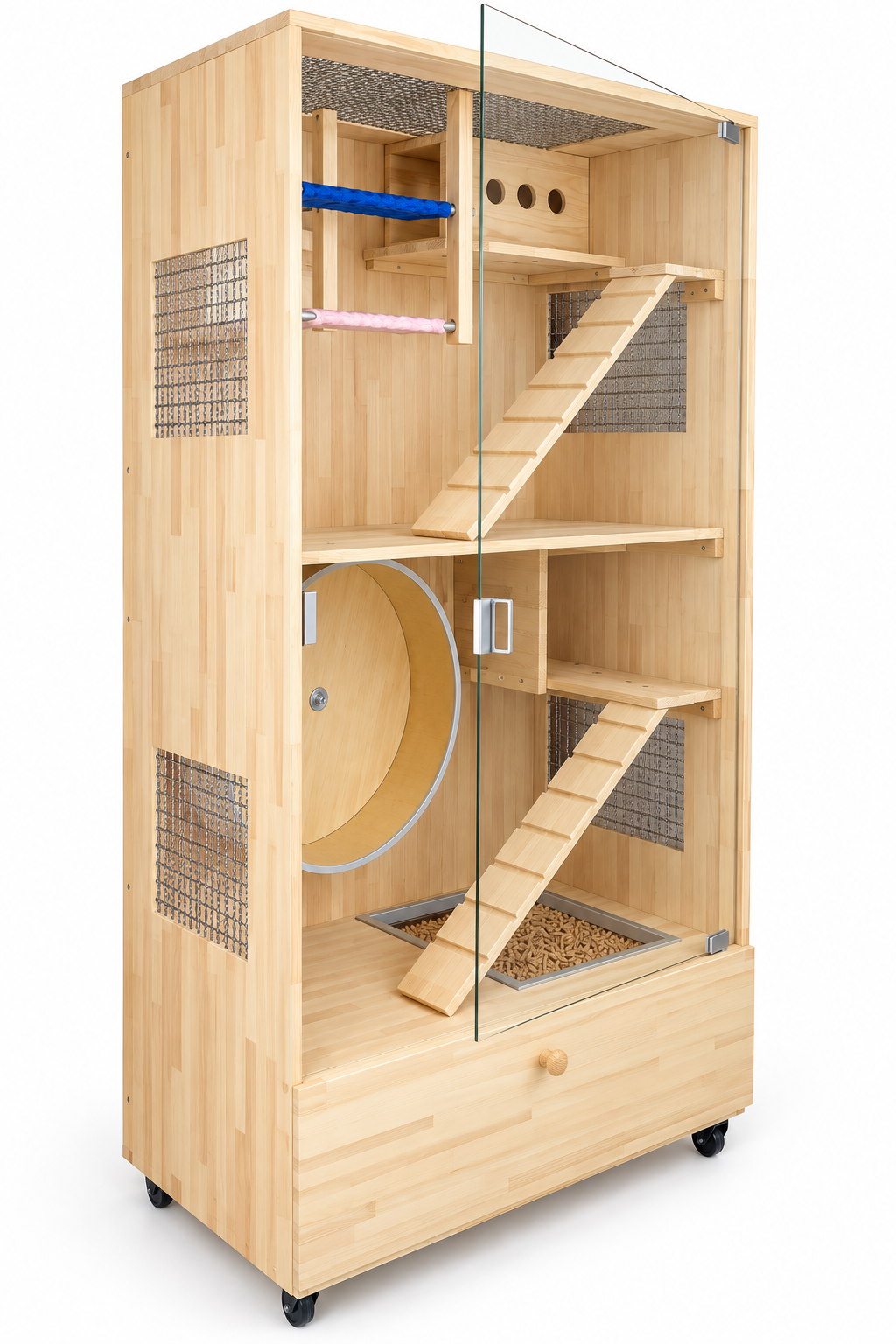 Chinchilla wooden Showcase