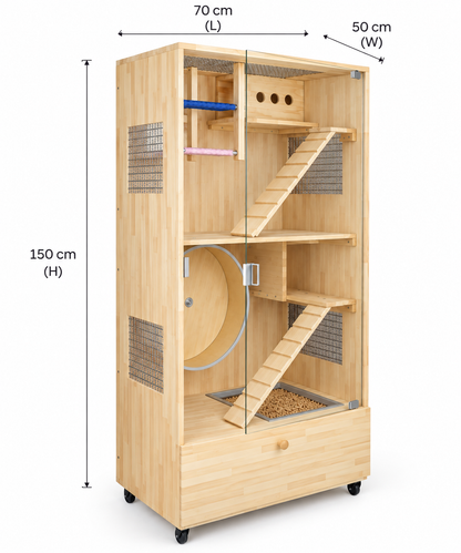Chinchilla wooden Showcase