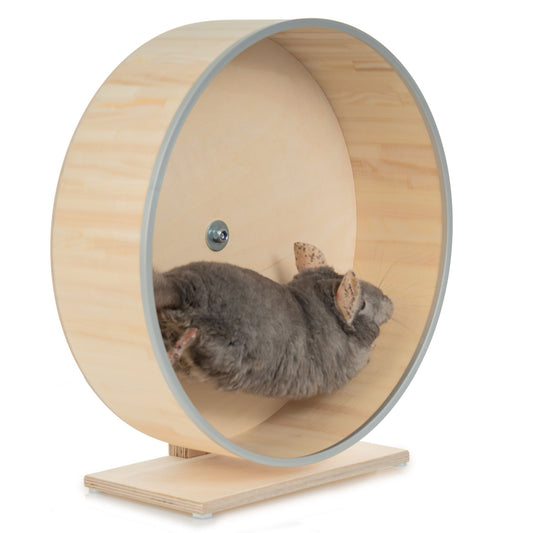 The Best Kiln-Dried Pine Chinchilla Running Wheel on a Stand