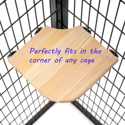 AMIDA Craft 8-Piece Pine Wood Shelf Set for Chinchillas, Rats, Parrots & Other Small Pets