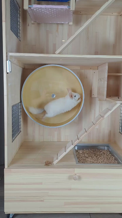 Chinchilla-Laufrad mit frontal montierter Schutz-Aluminiumfelge